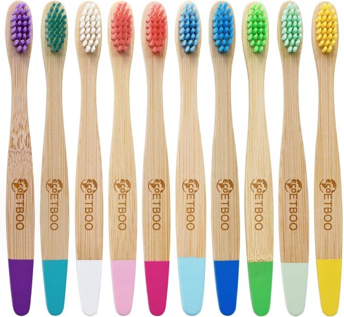 Childrens bamboo toothbrush - 3x,