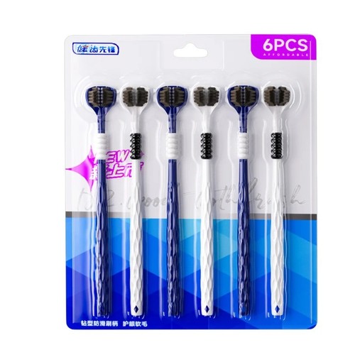 New manual toothbrush 6pcs - new, 3d