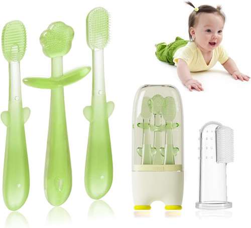 Baby silicone toothbrush - toothbrush, set