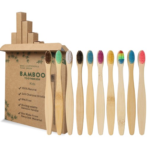 Piece bamboo toothbrush set - bamboo,